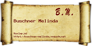 Buschner Melinda névjegykártya